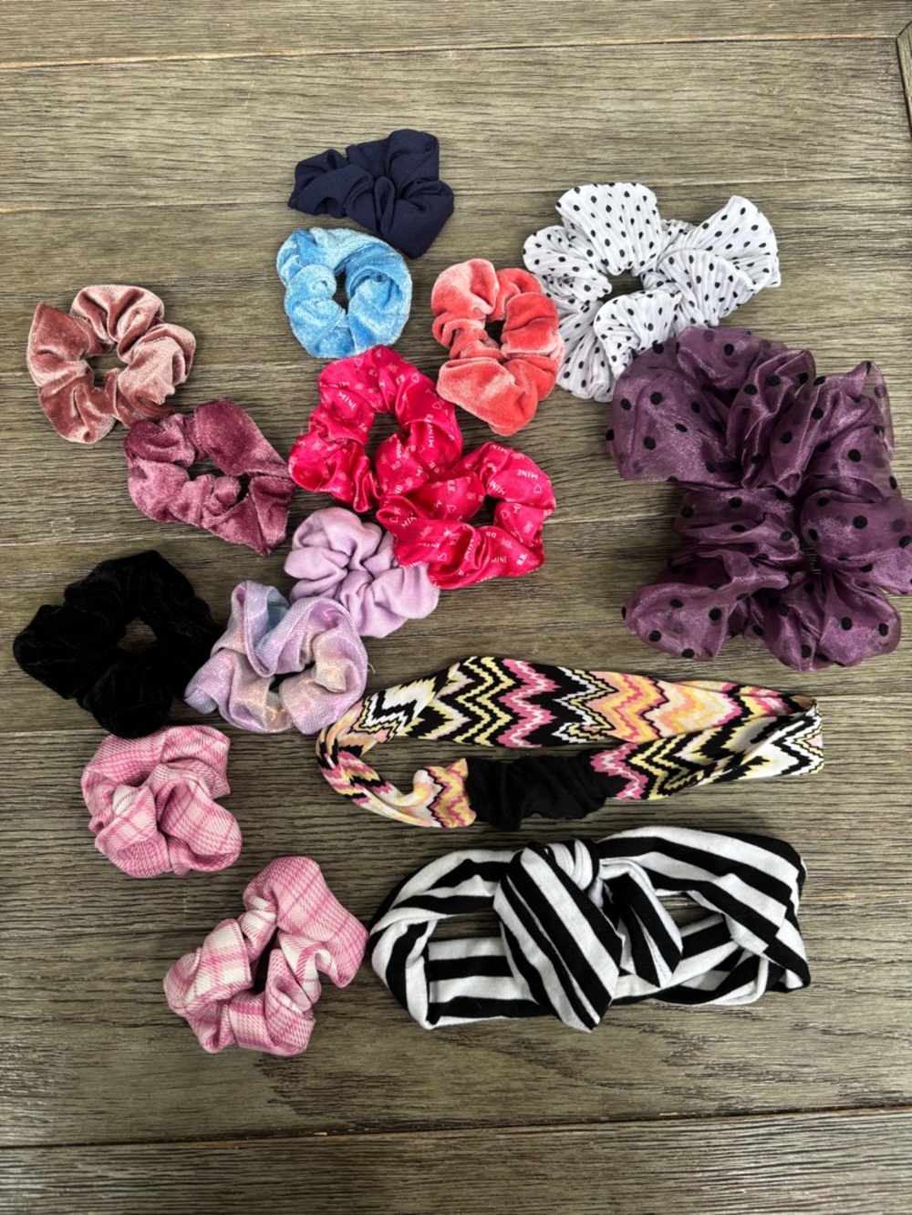 Kids Multi-Color Scrunchie and Headband Set